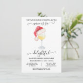 Funny Wine Exchange Weihnachtsfest Party Einladung (Stehend Vorderseite)