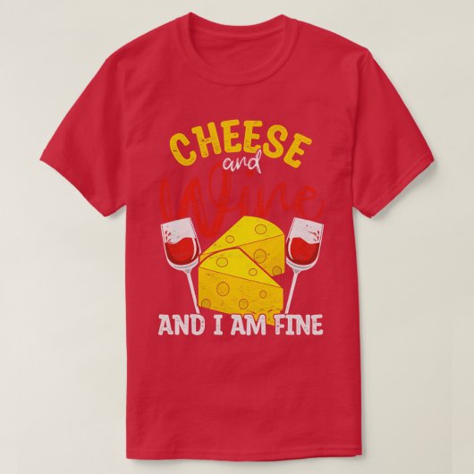 Funny Wine Feinschmecker Gouda Cheese T-Shirt (Design vorne)