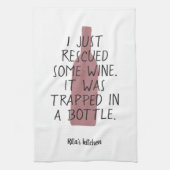 Funny Wine Flasche Sprichwort Name Red Black Nice Geschirrtuch (Vertikal)