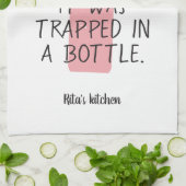 Funny Wine Flasche Sprichwort Name Rosé Pink Schwa Geschirrtuch (Gefaltet)