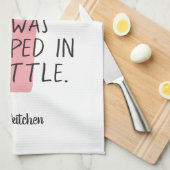 Funny Wine Flasche Sprichwort Name Rosé Pink Schwa Geschirrtuch (Viertel Falte)