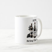Funny Wine Flaschen Kaffeetasse (VorderseiteRechts)