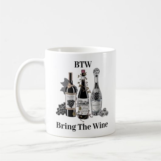 Funny Wine Flaschen Kaffeetasse (Links)