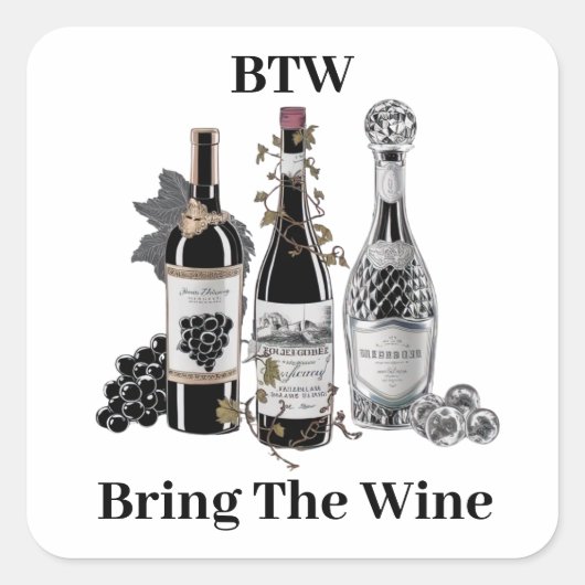 Funny Wine Flaschen Stickers (Vorderseite)