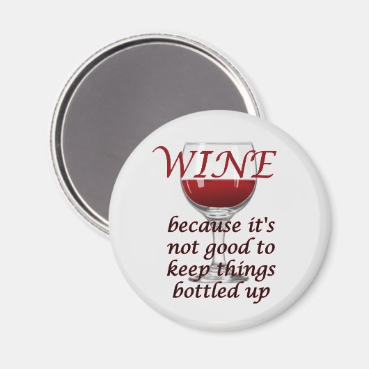 Funny Wine Flaschenmagnet Magnet (Vorderseite/Rückseite)