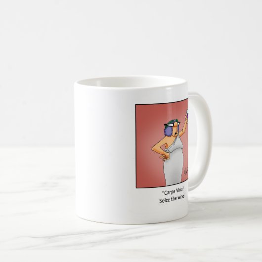 Funny Wine Geschenk! Kaffeetasse (VorderseiteRechts)
