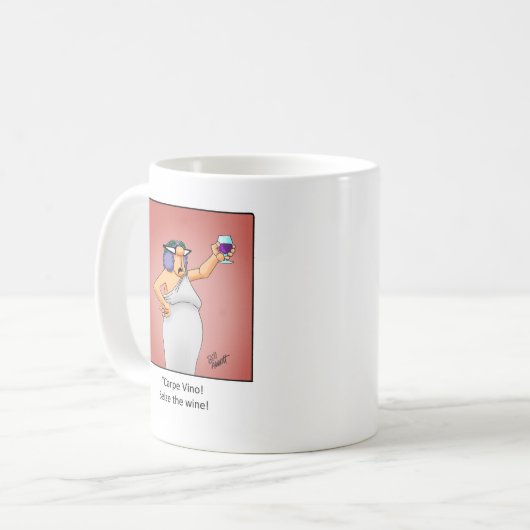 Funny Wine Geschenk! Kaffeetasse (Vorderseite Links)