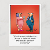 Funny Wine Geschenk! Postkarte (Vorderseite)