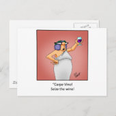 Funny Wine Geschenk! Postkarte (Vorne/Hinten)