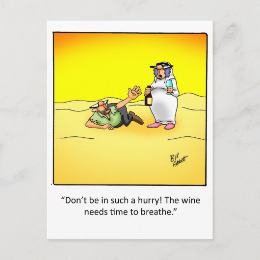 Funny Wine Geschenk! Postkarte (Vorderseite)