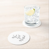 Funny Wine Girl WastRound Paper Untersetzer (Vor Ort)