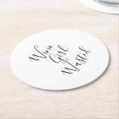 Funny Wine Girl WastRound Paper Untersetzer (Angewinkelt)