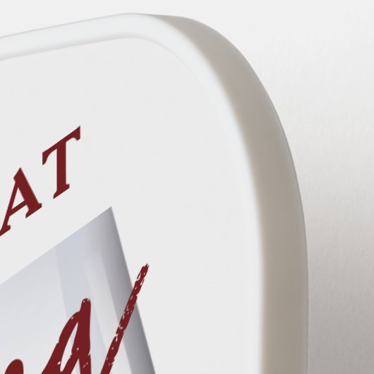 Funny Wine Glass "Drinking Practice" Pickleball Schläger (Linke Seite)