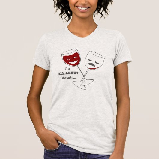 Funny Wine Glass Shirt (Vorderseite)