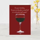 Funny Wine Happy Birthday Anpassbar Karte (Gelbe Blume)