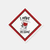 Funny Wine - Ich treffe Entscheidungen Serviette (Ecke)