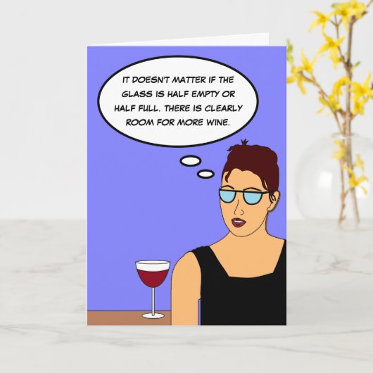 Funny Wine Joke, Comedy Karte (Gelbe Blume)