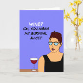 Funny Wine Joke, Comedy Karte (Gelbe Blume)