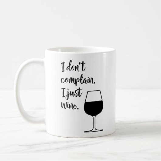 Funny Wine Liebhaber des Sprichworts Kaffeetasse (Links)