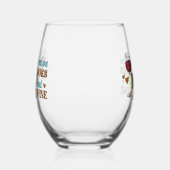 Funny Wine Lover/Bücher Weinglas Ohne Stiel (Rechts)