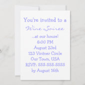 Funny Wine Lover Cartoon Party Einladung beim Verk (Rückseite)