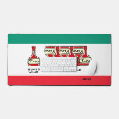 Funny Wine Lover Cartoon Schreibtischunterlage (Tastatur & Maus)