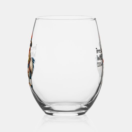 Funny Wine Lover/Chicken Weinglas Ohne Stiel (Rechts)