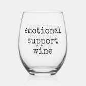 Funny Wine Lover emotionale Unterstützung Wein Gla Weinglas Ohne Stiel (Rückseite)