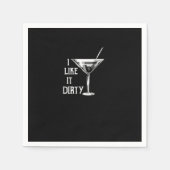 Funny Wine Lover I Like it Dirty Serviette (Vorderseite)