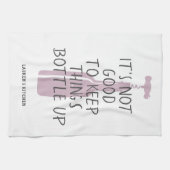 Funny Wine Lover Individuelle Name Stilvolles Gesc Geschirrtuch (Horizontal)