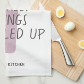 Funny Wine Lover Individuelle Name Stilvolles Gesc Geschirrtuch (Viertel Falte)