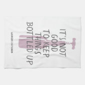 Funny Wine Lover Individuelle Name Stilvolles Gesc Geschirrtuch (Horizontal)