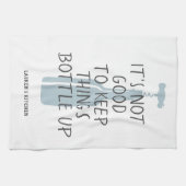 Funny Wine Lover Individuelle Name Stilvolles Gesc Geschirrtuch (Horizontal)