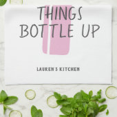 Funny Wine Lover Individuelle Name Stilvolles Gesc Geschirrtuch (Gefaltet)