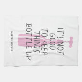 Funny Wine Lover Individuelle Name Stilvolles Gesc Geschirrtuch (Horizontal)