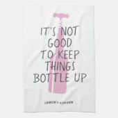 Funny Wine Lover Individuelle Name Stilvolles Gesc Geschirrtuch (Vertikal)