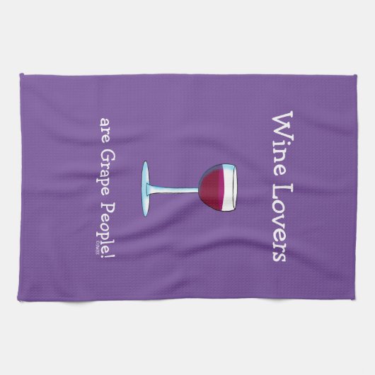 Funny Wine Lovers Geschirrtuch (Horizontal)