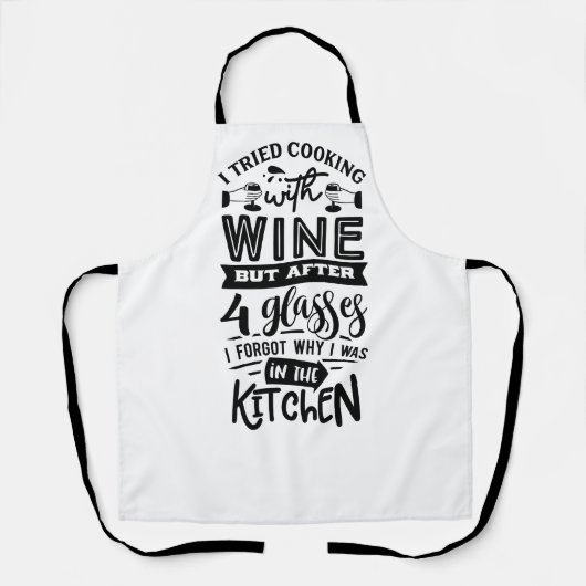 Funny Wine Lovers Zitat über Kochen Küche  Schürze (Vorderseite)