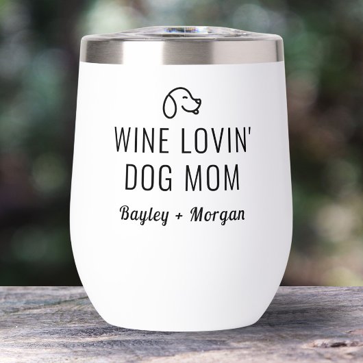 Funny Wine Loving Hunde Mama Personalisierte Namen