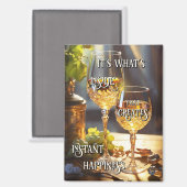 Funny Wine Magnet (Vorderseite/Rückseite)