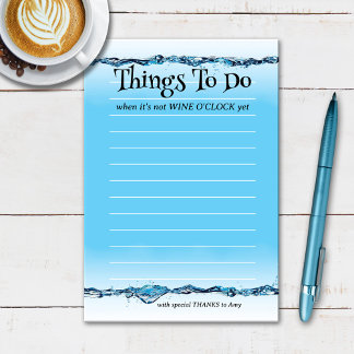 Funny Wine O'Clock Wasser Post-it Klebezettel