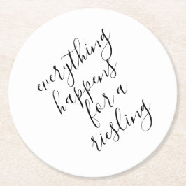 Funny Wine Party Idee Rundpapier Untersetzer