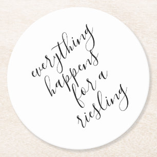 Funny Wine Party Idee Rundpapier Untersetzer