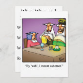 Funny Wine Party Spaß Einladung (Vorne/Hinten)