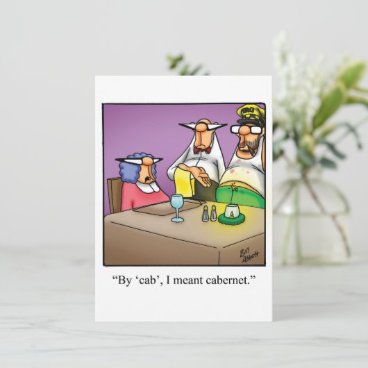 Funny Wine Party Spaß Einladung (Stehend Vorderseite)