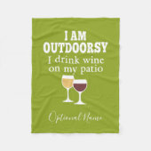 Funny Wine Quote - Ich trinke Wein auf meiner Terr Fleecedecke (Vorderseite)