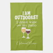 Funny Wine Quote - Ich trinke Wein auf meiner Terr Handtuch (Vertikal)