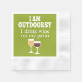 Funny Wine Quote - Ich trinke Wein auf meiner Terr Serviette (Vorderseite)