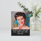 Funny Wine Quote Retro Homemaker Postkarte (Stehend Vorderseite)