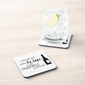 Funny Wine Quote Saying Rescued From Bottle Getränkeuntersetzer (Rechte Seite)